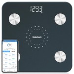 Homebuds Digital Bathroom Scale for Body Weight and Fat, Weighing Professional Since 2001, Body Composition Monitor for BMI Fat Water Muscle with App, 400lb, Blue