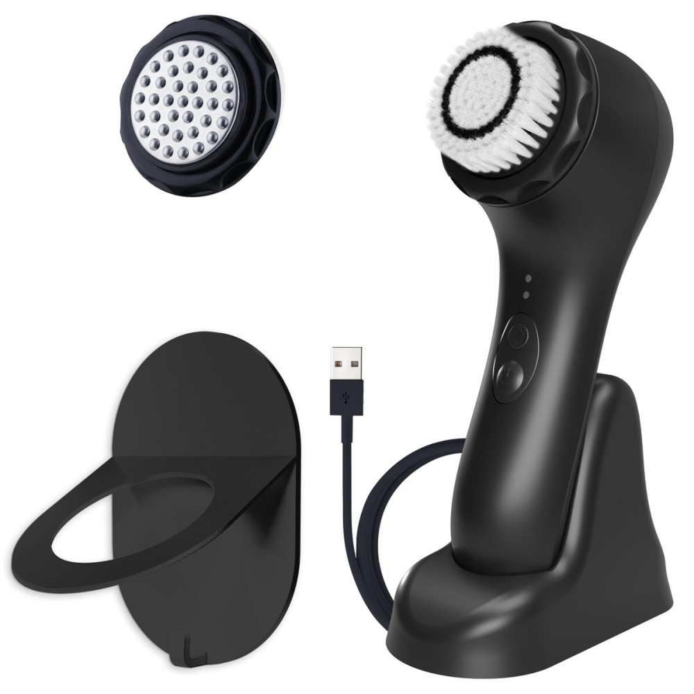 Spa Sciences - NOVA - Sonic Cleansing Brush with Bristles & Infusion System - Anti-Aging Facial Exfoliating, Waterproof, and USB Rechargeable