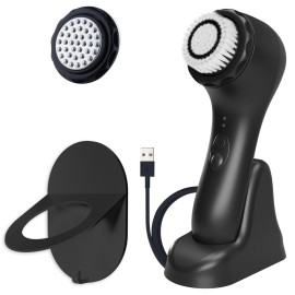 Spa Sciences - NOVA - Sonic Cleansing Brush with Bristles & Infusion System - Anti-Aging Facial Exfoliating, Waterproof, and USB Rechargeable