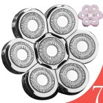 FOXSONIC Universal 7 Blades Head Shaver Replacement Heads Compatible with Wyklaus SHPAVVER shaver Many Main Brands Electric Shaver Razor Bald Men Head Shaver Blades
