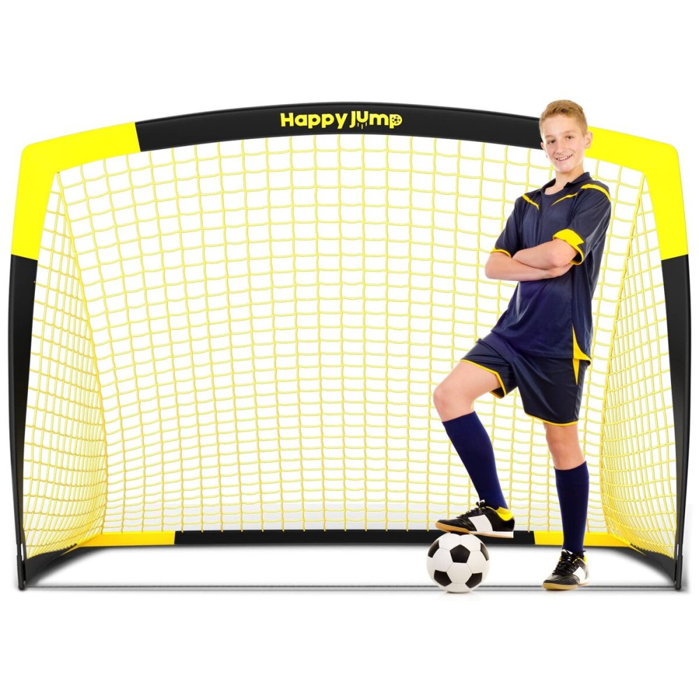 Happy Jump Soccer Goal Pop Up Foldable Soccer Net for Backyard 5\'x3.6\', 1 Pack