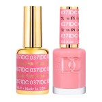 DND DC Gel Polish Set, Pink Collection, UV/LED GelPolish and Air Dry Nail Lacquer, Matching Chip-Free Polish Duo, 037 Terr Pink, 0.5 Fl Oz Each