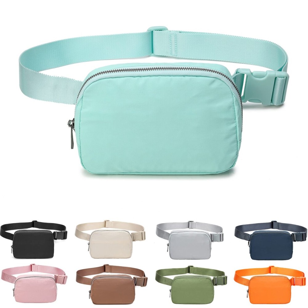 Fanny Belt Bag Waist Pack Crossbody Bags Bum Bag for Running Hiking Travel Workout Adjustable Strap for Women (light blue)