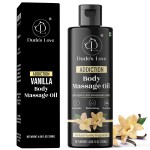 Organic - Vanilla Full Body Massage Oil - No Stain & Non-Sticky | with Fractionated Coconut Oil, Vanilla & Jasmin Oil | for Massage Therapy - 4.05 Fl Oz