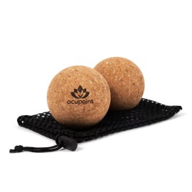 Acupoint Physical Massage Therapy Lacrosse Ball Set Ideal for Yoga Deep Tissue Massage Trigger Point Therapy and Myofascial Release Physical Therapy Equipment Back Foot Plantar Fasciitis (Cork)
