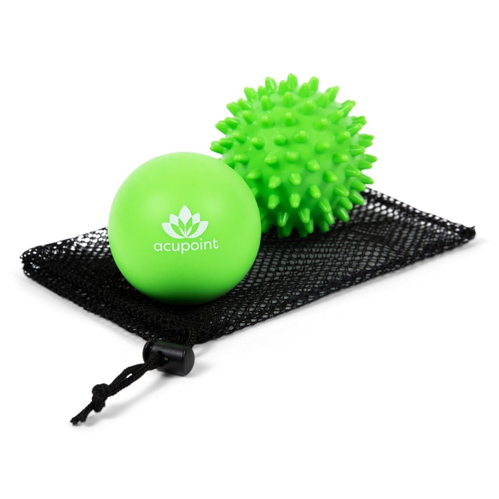 Acupoint Physical Massage Therapy Lacrosse Ball Set Ideal for Yoga Deep Tissue Massage Trigger Point Therapy and Myofascial Release Physical Therapy Back Foot Plantar Fasciitis (Spiky Ball)