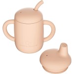 Cuddle Campus Sippy Cups 7OZ, [4 in 1] Baby Cups, Shatterproof Silicone Straw Cup,Open Cup for 6M, 6M+,6-12 Months,1/1+ Year Old Baby,Toddler