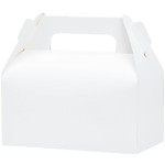 UnicoPak 30 Pack White Gable Treat Boxes Party Favor Boxes for Goodie Snacks Cookie Candy Toys Birthday Party Wedding Shower Holidays 6.5x3.5x4 Inches