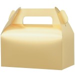 UnicoPak 30 Pack Gold Gable Treat Boxes, Party Favor Boxes, Gift Boxes for Kids, for Snacks, Candy, Toys, Birthday Party, Wedding, Halloween, Christmas - 6.5x3.5x3.5 Inches