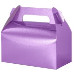 UnicoPak 30 Pack Glossy Purple Gable Treat Boxes, Party Favor Boxes, Gift Boxes for Kids, for Snacks, Candy, Toys, Birthday Party, Wedding, Halloween, Christmas - 6.5x3.5x4 Inches