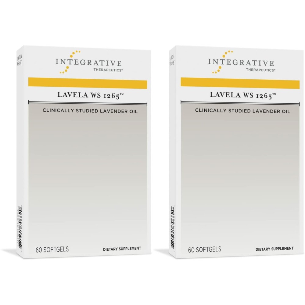 Integrative Therapeutics Lavela WS 1265 - Lavender Essential Oil Supplement for Sleep & Stress Support* - Dairy-Free - 120 Softgels (120 Servings)