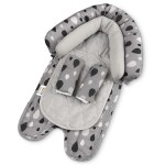 GoldBug Baby & Toddler 2-in-1 Car Seat Head Support + Strap Covers - Raindrop