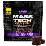 Muscletech High-Protein Mass Gainer (Triple Chocolate Brownie, 6LB) - Mass Tech Extreme 2000 Mass Gainer Protein Powder Supplement - Weight Gainer for Increase Muscle, Enhanced Recovery & Strength