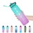 EYQ 32 oz Water Bottle with Time Marker, Carry Strap, Leak-Proof Tritan BPA-Free, Ensure You Drink Enough Water for Fitness, Gym, Camping, Outdoor SportsGreen/Purple Gradient