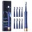 AJELU IPX7 Waterproof Sonicare Electric Toothbrush, 2-Hour Fast Charge with Intelligent Time Reminder, 5 Modes, 8 Brush Heads, Travel, Indoor, Outdoor, Blue