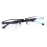 FONHCOO Blue Light Glasses for Women Men, Rectangle Blue Light Blocking Glasses Metal Half Frame Blue Light Filter Glasses (Grey 0.0)