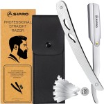 Straight Razors for Men with 20 Straight Edge Razor Blade & Case, Mens Straight Razor for Shaving Navajas Para Barbero Barber Razors for Men, Beard Razor