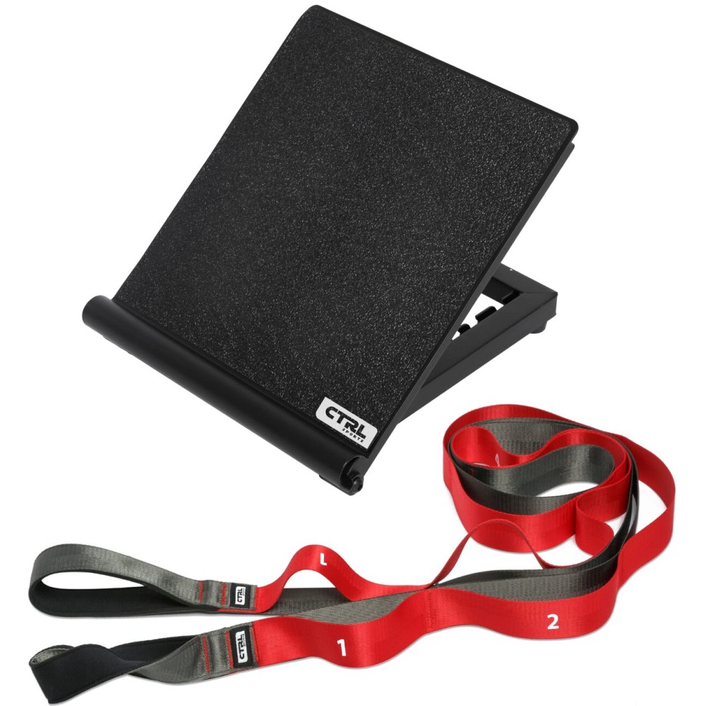 Stretching Strap with Loops - Non Elastic Stretch Band for Physical Therapy, Yoga Strap for Stretching Equipment, Stretch Bands for Exercise and Flexibility - Fascia, Hamstring and Leg Stretcher Belt