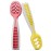 NumNum Baby Spoons Set, Baby Essentials Pre-Spoon GOOtensils for 6+ Months, First Stage Self-Feeding Spoons for Baby Led Weaning (BLW), Silicone Toddler Utensils, BPA-Free, 2 Pack Red/Yellow