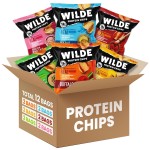 WILDE Protein Chips Variety Pack, High Protein Snacks for Adults, Keto Chips, Gluten Free, Low Carb Snack Box Made with Real Ingredients 1.34oz Bags, Pack of 12