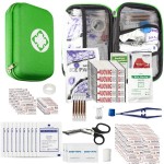 Car-Home Survival First-Aid Kit Emergency-Kit - Green 273Piece Equipment Travel Supplies First Aid Set Home Essentials Camping Hiking YIDERBO