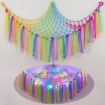 FIOBEE Stuffed Animals Net or Hammock with LED Light, Toy Hammock Hanging Stuffed Animals Storage Organizer Holder Room Dcor for Nursery Kids Bedroom