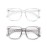 PANNER 2Pack Oversized Blue Light Blocking Glasses for Women Men Square Computer Eyeglasses Reduce Eyestrain(Clear+Transparent Grey)