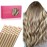 WENNALIFE Tape in Hair Extensions Human Hair, 20pcs 50g 16 inch Ash Brown with Platinum Blonde Highlights Remy Hair Extensions Straight Human Hair Tape in Extensions Skin Weft Tape Extensions