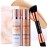 LUMINESS Airbrush Spray Silk Foundation Starter Kit - Fair - Foundation, Primer & Dual-Sided Angled Buffing Brush - Medium, Buildable Coverage, Anti-Aging Formula Hydrates & Moisturizes