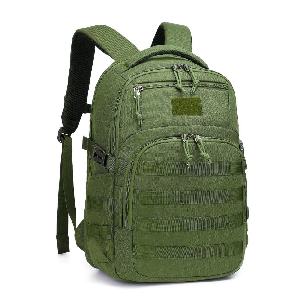 Wotony Military tactical backpack, backpack for men black small tactical assault bag (green, 18.5 inch)