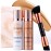 LUMINESS Airbrush Spray Silk Foundation Starter Kit - Medium - Foundation, Primer & Dual-Sided Angled Buffing Brush - Medium, Buildable Coverage, Anti-Aging Formula Hydrates & Moisturizes