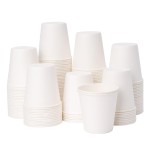 YEEHAW 3 oz 300 Pack Disposable Paper Coffee Bathroom Cups, Small White Mouthwash Cup for Bathroom