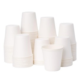 YEEHAW 3 oz 300 Pack Disposable Paper Coffee Bathroom Cups, Small White Mouthwash Cup for Bathroom