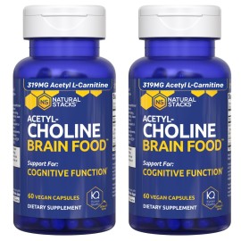 Acetylcholine Brain Food - Acetyl L-Carnitine & Alpha GPC Supplement - Supports Production of Acetylcholine - Neurotransmitter Supplement for Cognitive Function - 120 Capsules