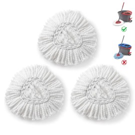 BonusLife 3-Pack Mop Head for O-Ceda EasyWrin Spin Mop Refill 1-Tank System Only Easy Cleaning Microfiber Replacement