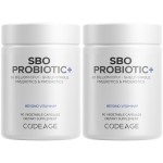 Codeage SBO Probiotics, 50 Billion CFUs Per Serving, Multi Strain Soil Based Organisms Blend and Organic Fermented Botanical Blend, Shelf-Stable - 2 Pack