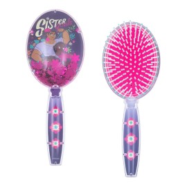 LUV HER Disney Encanto Hair Brush with Magical Sparkling Stars Confetti HairBrush, Purple - Kids Ages 3+