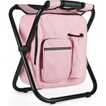 Kikerike Backpack Stool Cooler Chair Heavy Duty 300 LBS Max Load Portable Lightweight Stool Backpack Folding Fishing Cooler Seat for Camping Hunting Fishing