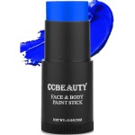CCbeauty Neon Blue Face Paint Stick, UV Blue Face Painting Kit, Full Coverage SFX Makeup Foundation, Professional Non-Toxic Body Paint for Halloween Costume Cosplay Party, Glow In The Dark Makeup