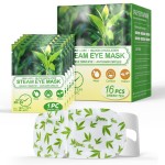 16 Packs Steam Eye Masks for Dry Eyes, Green Tea Warm Eye Mask, Relief Eye Fatigue & Puffy Eyes, Moist Heating Compress for Eyes, Self Heated Eye Mask, Disposable Travel Essentials & Relaxation Sets