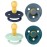 BIBS Pacifiers - Colour 4 Pack | Round Nipple Baby Pacifier | BPA Free Natural Rubber Latex Soother | Made in Denmark | Size 6-18 Months | Boy Colors