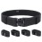 TACNEX Duty Belt w/Hook Lining 4 Keepers Police Law Enforcement Correctional Officer Security 2 Black Nylon Outer Belt M