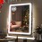 FENNIO Vanity Mirror with Lights 22 Inch- LED Lighted Makeup Mirror,Large Makeup Mirror with Lights,Touch Screen with 3-Color Lighting,Led Mirror Makeup,Dimmable(White)