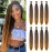 8 Pack Ombre Braiding Hair Pre Stretched - 20 80G/Pack Premium Pre Stretched Braiding Hair Extensions, Professional Itch Free Hot Water Setting Perm Yaki Texture Prestretched Hair(1B/30/27)
