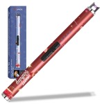 SUPRUS Candle Arc USB Lighter Electric Lighter with Upgraded LED Battery Display Safety Switch Rechargeable Flameless Plasma Windproof Portable for Birthday (Birthday Red)