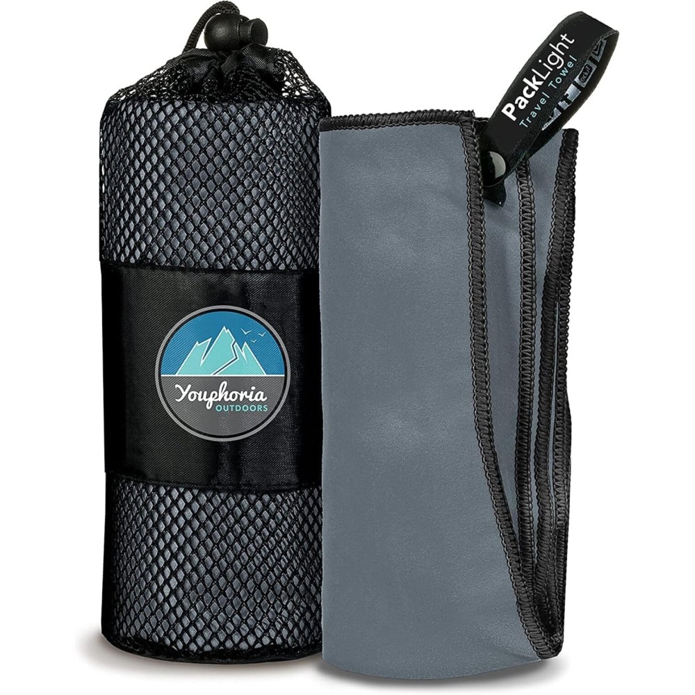 Youphoria Microfiber Travel Towel Fast Drying Lightweight - Quick Dry Towel for Camping, Beach, Backpacking, Hiking, & Sport