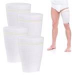 Catheter Leg Bag Holder 4 Count Fabric Catheter Sleeves Urine Leg Bag Holder - Urinary Drainage Bag Stay in Place Urine Bags for Legs Foley Catheter Bag Holder Strap for Men or Women (S-4pack)