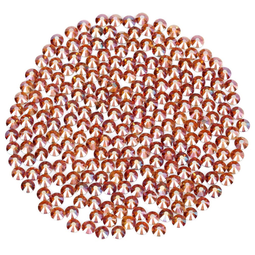 Novani Rhinestones 1440Pcs Flatback Crystal Round Loose Gemstones Glass Rhinestones for Crafts Makeup Nail Art Clothes Shoes DIY Decorations(SS16, 3.8-4.0mm,Amber)