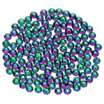 Novani Rhinestones 3000Pcs Flatback Crystal Round Loose Gemstones Glass Rhinestones for Crafts Makeup Nail Art Clothes Shoes DIY Decorations(SS8, 2.3-2.5mm,Green Flame)