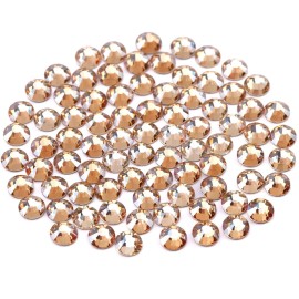 Novani Rhinestones 3000Pcs Flatback Crystal Round Loose Gemstones Glass Rhinestones for Crafts Makeup Nail Art Clothes Shoes DIY Decorations(SS10, 2.7-2.9mm,Golden Shadow)